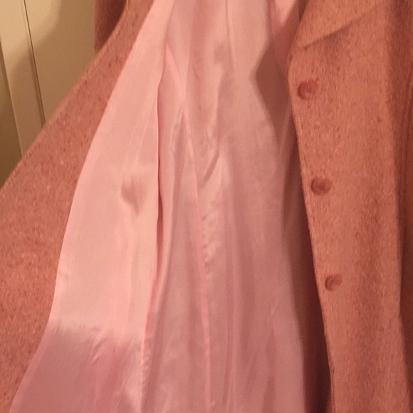 🎀 NWOT Pink Tweed Wool Coat Size= Medium or 8 - Picture 3 of 8